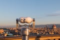 Beautiful views of Florence cityscape in the background Cathedral Santa Maria del Fiore at sunrise Royalty Free Stock Photo