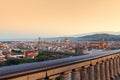 Beautiful views of Florence cityscape in the background Cathedral Santa Maria del Fiore at sunrise Royalty Free Stock Photo