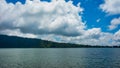 Beautiful views of the lake, blue sky and clouds Royalty Free Stock Photo