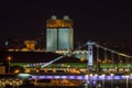 Beautiful views of Moscow at night. Crimean bridge. Royalty Free Stock Photo