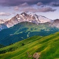 Beautiful views of the mountains in the Alps Royalty Free Stock Photo