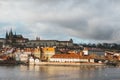 Beautiful views of the Old town with the Charles bridge in Prague, Czech Republic Royalty Free Stock Photo