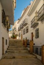 Beautiful views and streets of Frigiliana, village of Malaga Royalty Free Stock Photo