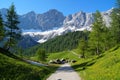 a beautiful village in the Austrian Alps of the Dachstein region Royalty Free Stock Photo