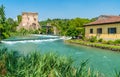 The beautiful village of Borghetto near Valeggio sul Mincio. Province of Verona, Veneto, Italy Royalty Free Stock Photo