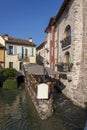 The beautiful village of Borghetto sul Mincio, near Valeggio sul Mincio, Verona, Veneto. Royalty Free Stock Photo