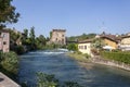 The beautiful village of Borghetto sul Mincio, near Valeggio sul Mincio, Verona, Veneto. Royalty Free Stock Photo