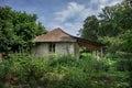 Beautiful village house with garden. Azerbaijan village summer time Royalty Free Stock Photo