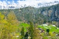 Beautiful village Lauterbrunnen near Interlaken in Switzerland Royalty Free Stock Photo