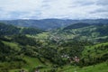 Podu Dambovitei and the Dambovita river valley in Transylvania, Romania.