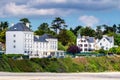 Beautiful village of Morgat with the sand beach and rocky coastline, Finistere, Brittany (Bretagne), France. Royalty Free Stock Photo