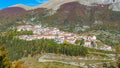 The beautiful village of Opi on a sunny autumn afternoon. Abruzzo, Italy. Royalty Free Stock Photo