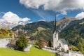 Beautiful village in the Swiss Alps near Klosters Royalty Free Stock Photo