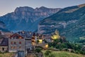 The beautiful village of Torla in the spanisch Pyrenees Royalty Free Stock Photo