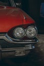 beautiful vintage american red car Royalty Free Stock Photo