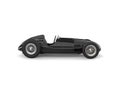 Beautiful vintage black racing sports car - side view