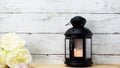 Beautiful vintage candle light home decoration Royalty Free Stock Photo