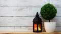 Beautiful vintage candle light home decoration Royalty Free Stock Photo