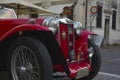 a beautiful vintage car nose that allows itself a walk in the streets of Treviso