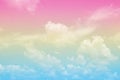 Beautiful vintage of colorful cloud and sky abstract for background, soft color and pastel color Royalty Free Stock Photo