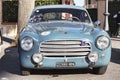 Beautiful vintage design of rare veteran blue vehicle model Cisitalia produced by the Italian car manufacturer Cisitalia in Turin Royalty Free Stock Photo