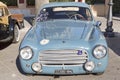 Beautiful  vintage design of rare veteran blue vehicle model Cisitalia produced by the Italian car manufacturer Cisitalia in Turin Royalty Free Stock Photo