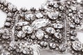 Beautiful vintage diamond necklace closeup