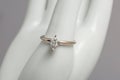 Beautiful vintage diamond ring jewelry on close up Royalty Free Stock Photo