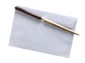 Letter opener with an envelope Royalty Free Stock Photo