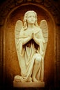 Beautiful vintage image of a praying angel Royalty Free Stock Photo