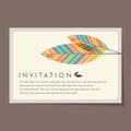 Beautiful vintage invitation cards layout