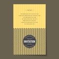 Beautiful vintage invitation cards layout