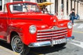 Beautiful vintage red Ford car in Havana Royalty Free Stock Photo