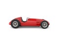 Beautiful vintage red racing sports car - side view Royalty Free Stock Photo