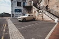 Beautiful vintage retro Volvo wagon parked at the Ramsgate Port