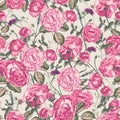 Beautiful Vintage Seamless Roses Background