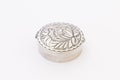 Vintage silver jewelry box Royalty Free Stock Photo