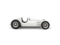 Beautiful vintage white racing sports car - side view Royalty Free Stock Photo