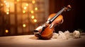 Beautiful violin awaits its rightful musician counterpart.AI Generated Royalty Free Stock Photo