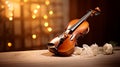 Beautiful violin awaits its rightful musician counterpart.AI Generated