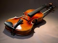 beautiful violin on dark background generative AI