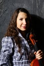 Beautiful violin musician