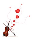 A Beautiful Violin on Playing A Love Music