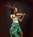 Beautiful Violinist Royalty Free Stock Photo