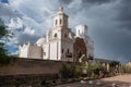 Beautiful vista of the San Xavier del Bac Mission in Tucson, Arizona