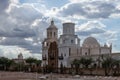 Beautiful vista of the San Xavier del Bac Mission in Tucson, Arizona