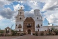 Beautiful vista of the San Xavier del Bac Mission in Tucson, Arizona