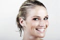 Beautiful vivacious blond woman with wet hair Royalty Free Stock Photo