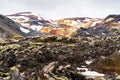 Beautiful volcanic landscape at Landmannalaugar in Highland, Iceland Royalty Free Stock Photo