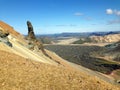 Beautiful volcanic landscape in Laugavegur trail